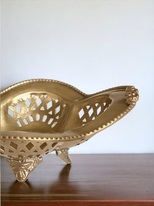 Cuenco de Latón Artesanal para Pan, Vajilla Decorativa de Metal para Servir Panecillos, Bocadillos, Frutas, Dulces, Mesa de Comedor, Hogar - Product Image 6