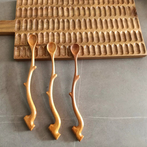 Handmade Redwood Wooden Slotted <b>Spoon</b> 16cm-30cm for Heat Resistant Cooking Serving Home Restaurant Kitchenware dinnerware - Product Image 1