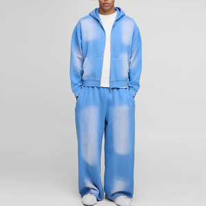 Survêtements pour hommes de haute qualité, style streetwear, prix de gros, vêtements d'hiver, 100% coton, ensemble de survêtements surdimensionnés - Product Image 1