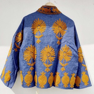 Chaqueta Suzani de Algodón Bordada a Mano de Lujo, Transpirable, con Patrones Tradicionales, Prenda Exterior Boho a la Moda, Venta al Por Mayor - Product Image 6