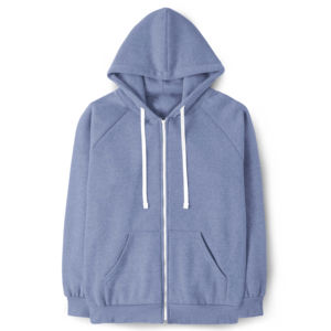 Vente en gros à prix bas : Sweat à capuche épais vierge 100% coton, coupe oversize unisexe avec fermeture éclair - Product Image 1