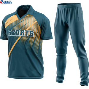 Conjunto de Pantalones y Camiseta de Cricket Cortos Sublimados Azul Granate Unisex de Alta Calidad, Transpirables, que Absorben la Humedad, Ropa Deportiva de Poliéster - Product Image 4