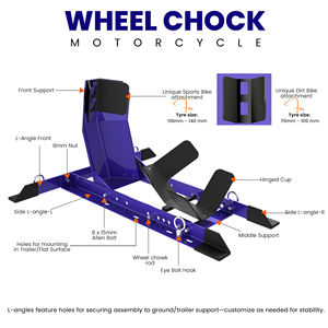 GRAND PITSTOP - Soporte Universal para Motocicleta, para Remolque, Completamente Ajustable, Desmontable y Plegable - Product Image 4