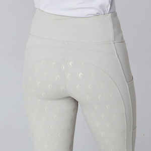 Leggings de equitación para mujer en oferta, ropa ecuestre hecha a medida, pantalones de montar con asiento de silicona completa y bolsillo lateral. - Product Image 3