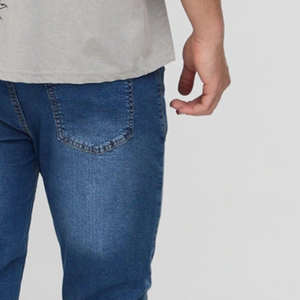 Pantalon en jean pour homme, design personnalisé OEM, style urbain, confortable, qualité supérieure, taille mi-haute, coupe droite, léger - Product Image 6