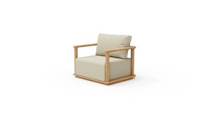 Juego de Sofás de Madera de Teca Premium para Exteriores con Mesa de Centro, Muebles Modernos para Patio con Cojines Resistentes a la Intemperie para Jardín, Balcón - Product Image 4