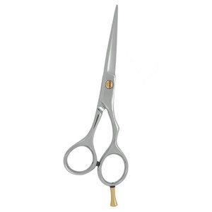 Tijeras de Peluquería Profesionales de Acero Inoxidable, Color Plateado, con Tornillo Dorado, Tijeras de Salón Premium para Cortar el Cabello - Product Image 5