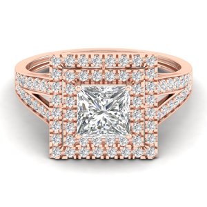 REYES Customized 925 Sterling Silver Princess Cut 1.87 Carat Moissanite Engagement Halo <b>Ring</b> For Women Luxury <b>Fine</b> Jewelry - Product Image 1
