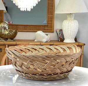 Elegante Tazón de Frutas de Ratán Hecho a Mano que Transforma Arreglos de Frutas Sencillos en Exhibiciones Impresionantes, Apto para Lavavajillas - Product Image 1