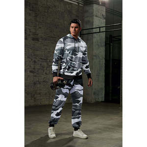 Custom Logo Camouflage Tracksuit Men 2 Piece Set Hooded Sweatshirt Joggers Pants Camo Sports <b>Suit</b> Streetwear Men <b>Jogging</b> <b>Suits</b> - Product Image 3