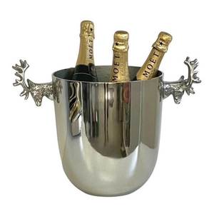 Seau à glace en acier inoxydable en forme de tête de cerf, style classique, design durable pour les fêtes, les célébrations de Noël et les bars - Product Image 2