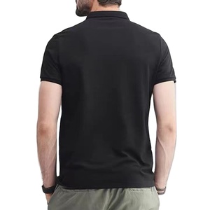Polo de hombre de diseño elegante y alta calidad con bolsillo y cuello de cuero, camiseta de golf lisa, polo 100% algodón. - Product Image 6