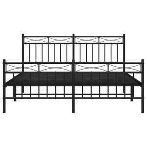 Cadre de lit double en acier noir avec revêtement poudré, lits en métal - Product Image 5