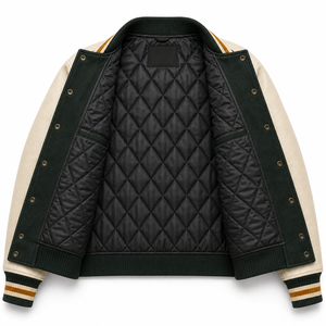 Custom Varsity <b>Jacket</b> Wool Body Genuine Leather Sleeves <b>Mens</b> Letterman Bomber Wholesale Manufacturer Embroidered - Product Image 6