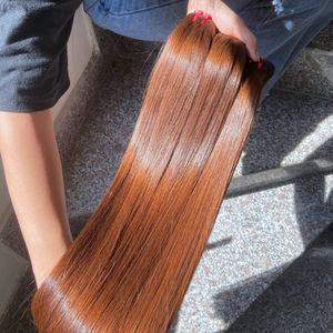 Top 1 Qualité Premium Soyeux Châtaigne Os Droite Extensions de Cheveux Humains 100% Pur Vietnamien Bundles de Cheveux Bruts HD Lace Front Perruque - Product Image 1