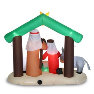 Presepe Gonfiabile da Esterno 6 Piedi con 8 Luci LED per Decorazioni Natalizie da Giardino - Product Image 4