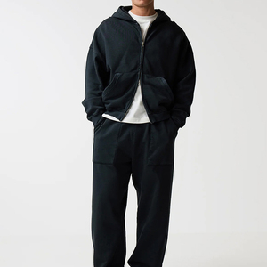 Conjunto de Chándal Personalizado con Cremallera para Hombre, Chaqueta de Algodón y Forro Polar con Pantalones Jogger, Chándal Oversize de 2 Piezas para Hombre - Product Image 1