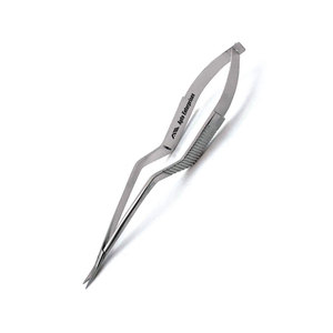 Micro-ciseaux chirurgicaux courbés de 7,5 pouces en acier inoxydable, instrument chirurgical de précision, certifié CE, OEM - Product Image 4