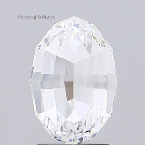 Diamante de Laboratorio Personalizado de 1ct, Corte Escalonado, Forma Ovalada Modificada, Claridad VVS, Color E, Corte Excelente, Suelto, Certificado IGI - Product Image 3