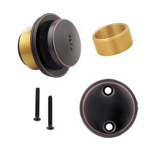 High Quality Brass Toe Touch Bathtub <b>Drain</b> Conversion Kit with Dual Hole Overflow Plate Universal Fitting - Product Image 1