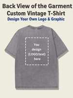 Kaos Oblong Lengan Pendek Katun Jersey Ukuran Besar Custom, Bernapas, Sablon Digital Depan, Vintage Acid Wash, Oversize