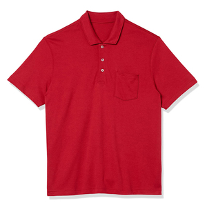 Polo de Punto Rojo Sólido de Manga Corta para Hombre, Calidad Premium, Corte Regular, Estilo Casual 2026, Venta al Por Mayor - Product Image 1
