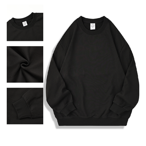 Unisex Round Neck Solid Color Pullover Sweatshirt <b>Long</b> <b>Sleeve</b> Casual <b>Top</b> UPF 50+ Moisture-Wicking Breathable Polyester - Product Image 2