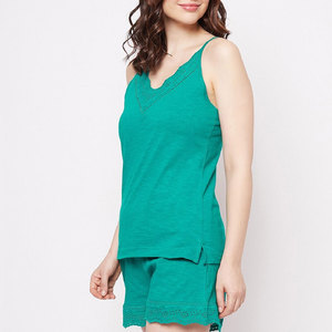 ชุดเซ็ตเสื้อกล้ามกางเกงขาสั้นสไตล์เทรนดี้ชิคสำหรับผู้หญิง ใส่ได้ทุกวัน สวมใส่สบาย ชุดเข้าชุดกัน เสื้อกล้ามกางเกงขาสั้นสำหรับผู้หญิง - Product Image 2