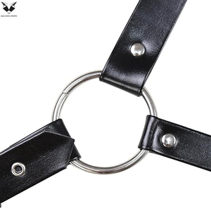 Good Supplier Newest Trendy Men One Shoulder <b>Leather</b> <b>Harness</b> Adjustable Strap Body Accessory With Metal Ring Fashion Accessory - Product Image 4