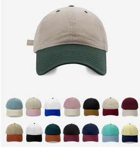 Unisex <b>Black</b> And Beige Cotton Canvas <b>Baseball</b> <b>Cap</b> Adjustable For Casual Wear Four Seasons Use - Product Image 2