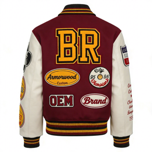 Veste universitaire d'hiver pour hommes, en tissu polaire écologique, personnalisable, de haute qualité, en stock – Nouveauté en ligne pour adultes - Product Image 2