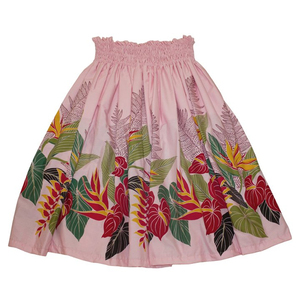 Falda Casual de Verano para Mujer, Estilo Vintage Hawaiano, con Bordado Floral Tropical, Transpirable, Hasta la Rodilla, Ecológica - Product Image 1