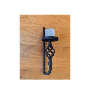 Vintage Inspired Cast Iron Wall <b>Sconce</b> With Candle Style Holder For Warm Ambient Wall <b>Lighting</b> Decor - Product Image 6