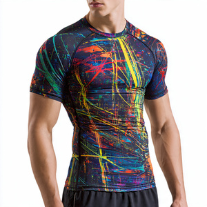 Camiseta Deportiva de Camuflaje de Manga Corta de Secado Rápido para Hombre, Camiseta Deportiva de Camuflaje 100% Poliéster - Product Image 6