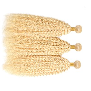 Extensiones de Cabello Remy Indio Rubio con Rizos Kinky, Estilo 1 - Product Image 3
