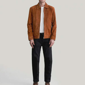 Elegant <b>Suede</b> Leather <b>Jacket</b> Stylish Casual Wear <b>Suede</b> Leather <b>Jacket</b> Soft Texture With Classic Design - Product Image 2