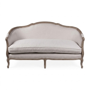 Canapé classique français en bois d'acajou massif aqm2001 - Product Image 1