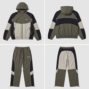 Conjunto de chándal cortavientos para hombre con logotipo personalizado, diseño con capucha y cremallera, proveedor con respuesta rápida - Product Image 4
