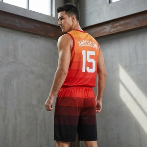 Ensemble de maillots de basket sans manches personnalisés, 100 % polyester, 280 GSM, impression par transfert thermique, uniforme d'équipe, vente en gros, fabricant OEM ODM - Product Image 3