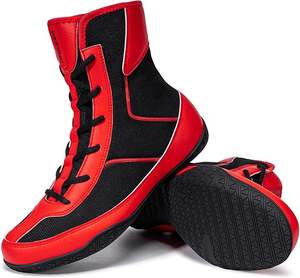 Bottes de lutte et de boxe larges pour hommes, hautes, respirantes, légères, antidérapantes pour la compétition et l'entraînement - Product Image 1