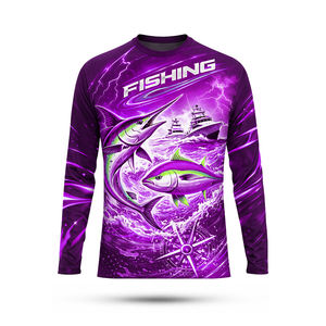 Chemise à manches longues respirante à logo personnalisé, grande taille, à boutons, protection UPF 50+, séchage rapide, très vendue - Product Image 4