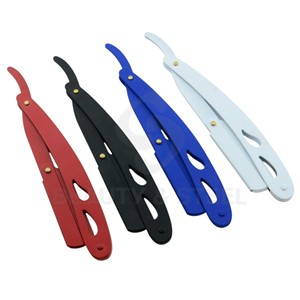 -High Performance All-Metal Straight Shaving <b>Razor</b> Manual Beard Trimmer with Changeable Steel Blade Holders <b>Set</b> - Product Image 6