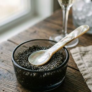 Mother of Pearl Spoon Vietnam Length 7CM Handmade Natural Shell Tableware for Restaurant Supply <b>Cheap</b> Price Bulk Order - Product Image 3