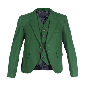 High-Quality Men's <b>Light</b> Green Wool Kilt <b>Jacket</b> With Waistcoat Vintage Argyle <b>Jacket</b> Scottish Traditional Wear - Product Image 1
