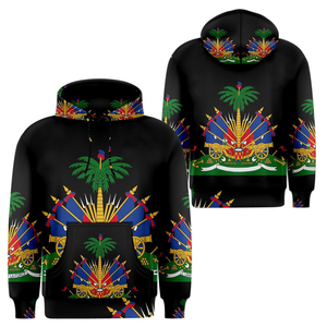 Sudadera con capucha negra para hombre, hecha en Pakistán, de alta calidad, 100% poliéster sublimado, con bolsillo canguro, en venta. - Product Image 3