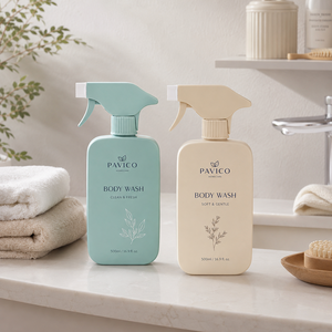 Wholesale Square HDPE 350ml 500ml Trigger <b>Spray</b> <b>Bottle</b> for Body Wash Facial Cleanser Shampoo Home Care Custom Logo Vietnam - Product Image 3
