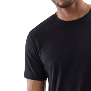 Camiseta Negra de Cuello Redondo para Hombre, Corte Regular, Manga Corta, Informal, de Algodón, Sólida, 220g, 6XL, Ropa de Calle de Verano, Suave y Cómoda - Product Image 3