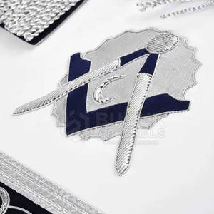 Delantales de Masonería Elegantes Bordados a Mano, Ajustables, de Diseño Único, de Alta Calidad, Lavables, con Pin de Seguridad - Product Image 4