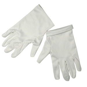 Guantes de algodón blancos para monedas y joyería, guantes de inspección de plata con forro elástico, sistema hidratante GLOVING para coleccionistas - Product Image 1