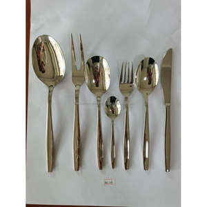 Ensemble de couverts de style français, cuillère à thé, cuillère à dîner, fourchette et couteau, ensemble de 4 pièces, couverts de haute qualité, accessoires d'hôtel - Product Image 2